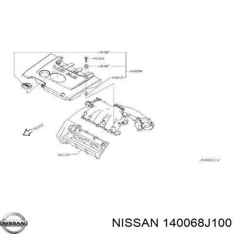 Коллектор выпускной, левый 140068J100 NISSAN
