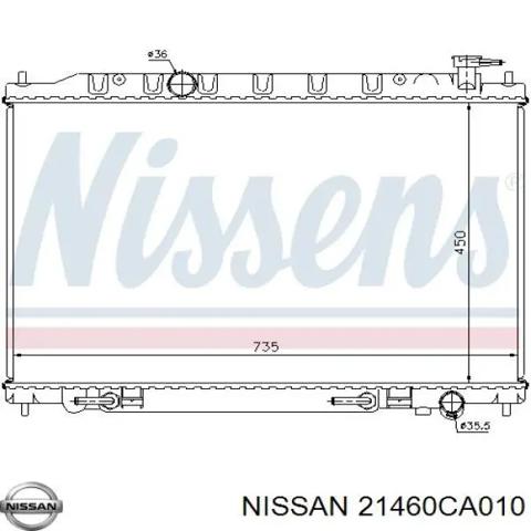 Радиатор системы охлаждения двигателя 21460CA010 NISSAN
