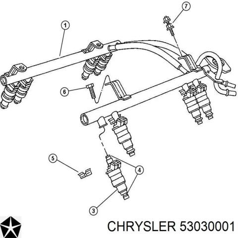 Регулятор давления в топливной рейке 53030001 CHRYSLER