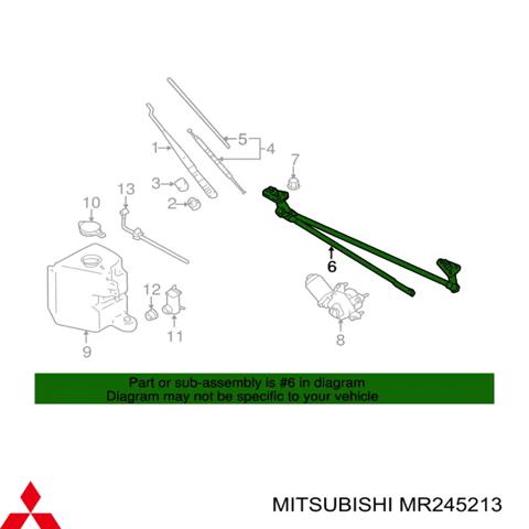 Трапеция щеток лобового стекла MR245213 MITSUBISHI