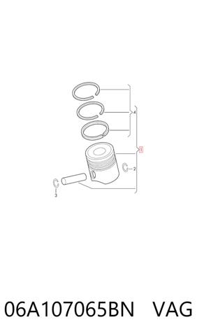 Поршень в комплекте на 1 цилиндр, STD Skoda Octavia 1 A4