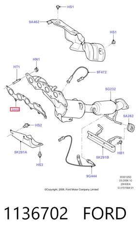 Прокладка коллектора выпуск Ford Mondeo 4