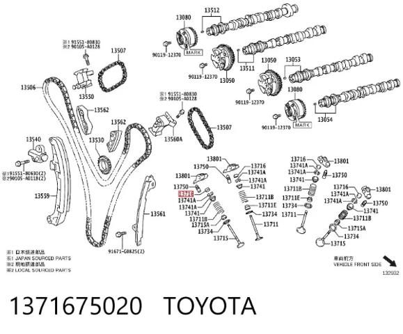 Маслосъемные колпачки 1371675020 TOYOTA