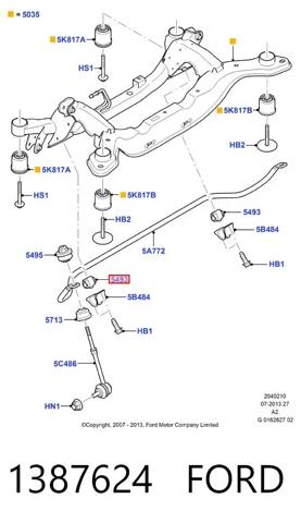 Резинка заднего стабилизатора Ford Mondeo IV