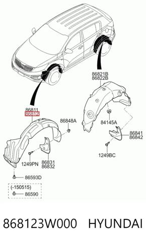 AND 14809032 Подкрылок передний правый в наличии Павлоград