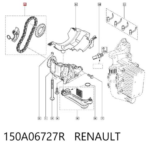 Цепь масляного насоса, комплект 150A06727R RENAULT