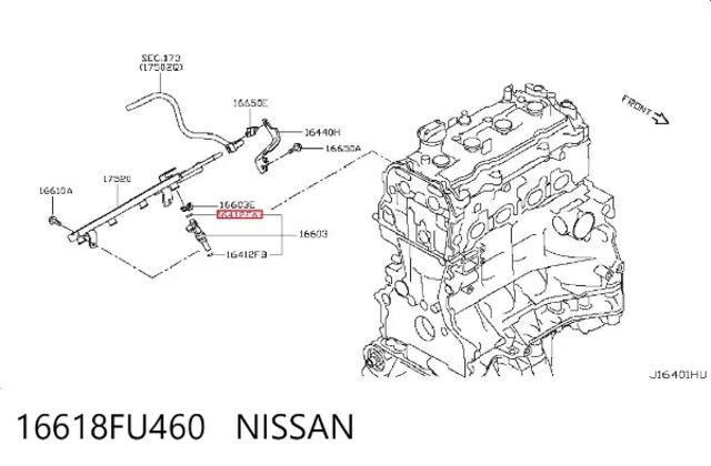 Уплотнитель форсунок Nissan JUKE JPN