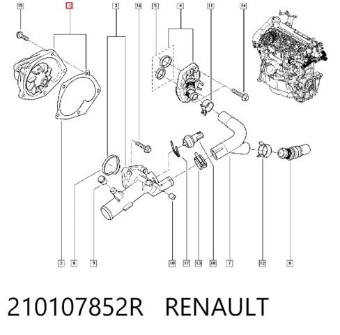 Водяной насос 210107852R RENAULT