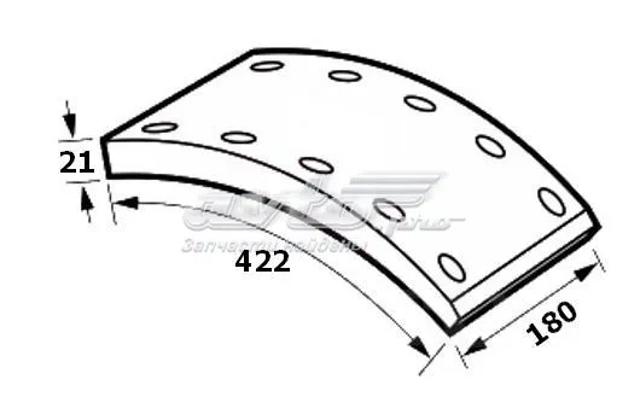 Барабанные тормозные колодки 3057396010 SAF