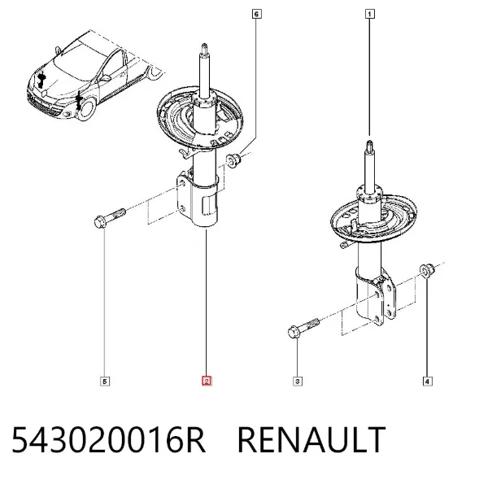 Амортизатор передний Renault Megane 3