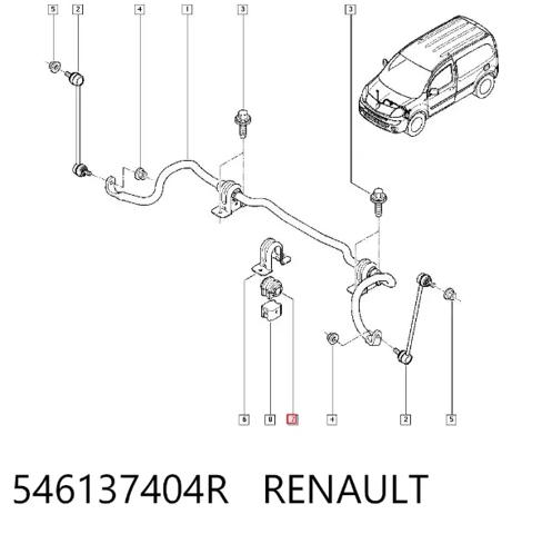 RENAULT 546137404R Втулка стабилизатора переднего в наличии Львов