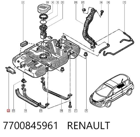 7700845961 RENAULT Фильтр топливный купить в Павлоград
