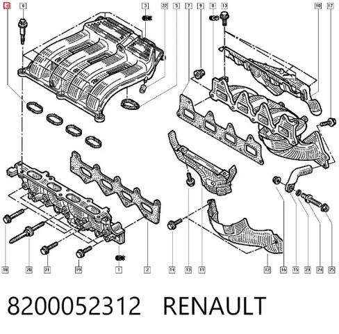  Прокладка впускного коллектора Renault Kangoo 2