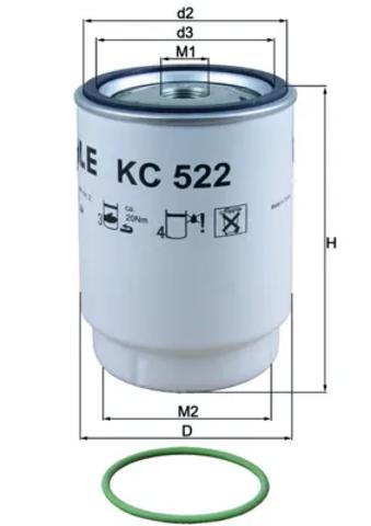 Фильтр топливный KC522D MAHLE