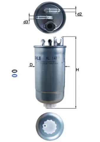 MAHLE KL147D Топливный фильтр в наличии Винница