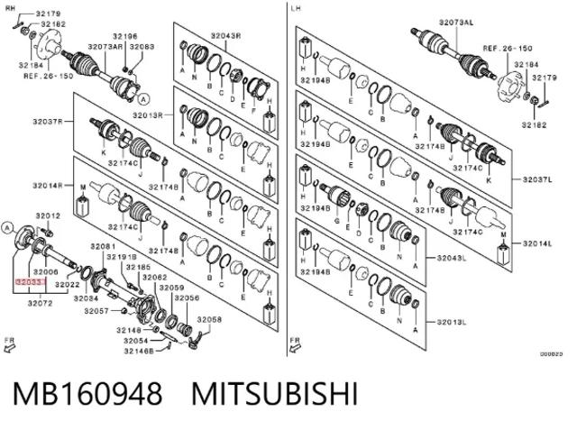 Пыльник гранаты наружный, передний Mitsubishi L 200 4