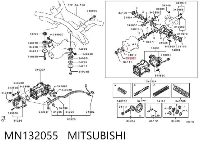 Сальник хвостовика редуктора Mitsubishi Outlander 3