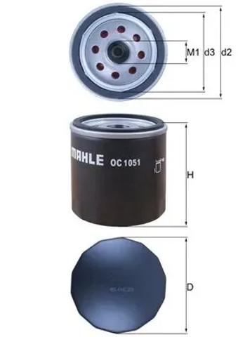 OC1051 MAHLE Масляный фильтр купить в Ирпень