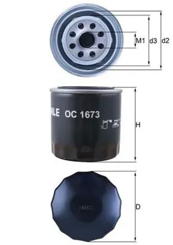 MAHLE OC1673 Масляный фильтр в наличии Полтава
