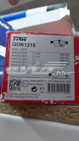Trw колодки тормозные передние дисковые GDB1215