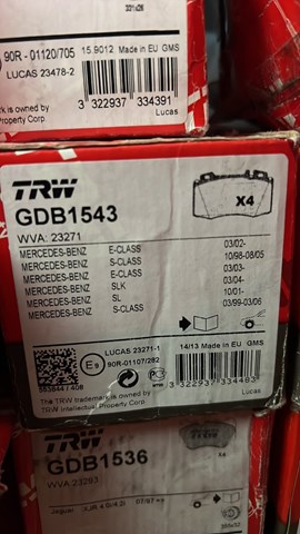 Колодки тормозные передние дисковые GDB1543