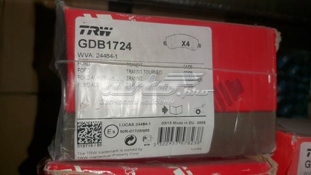 Trw колодки тормозные передние дисковые GDB1724