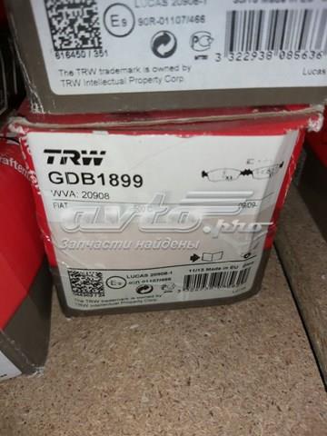 Trw колодки тормозные передние дисковые GDB1899