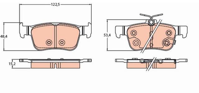 Колодки тормозные дисковые комплект Honda Civic 10