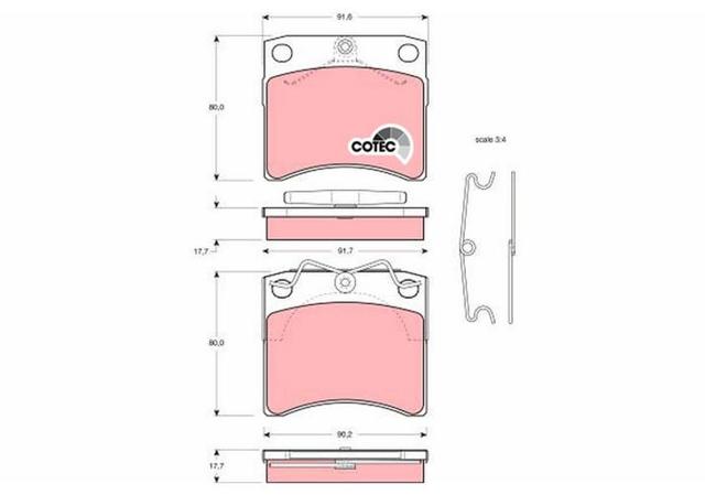 GDB791 TRW Передние тормозные колодки купить в Кривой Рог