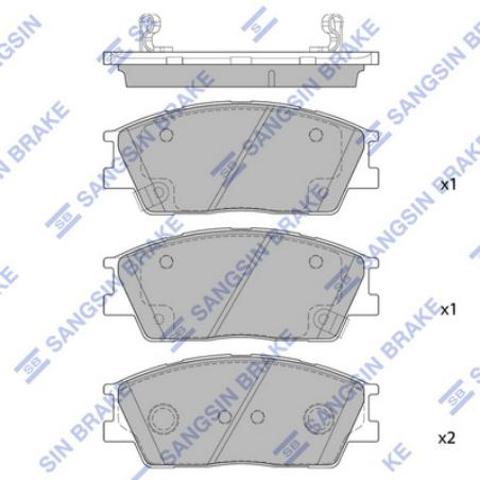 Колодки тормозные дисковые комплект SP4372 HI-Q