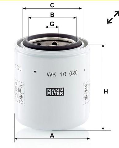 Топливный фильтр WK10020 MANN