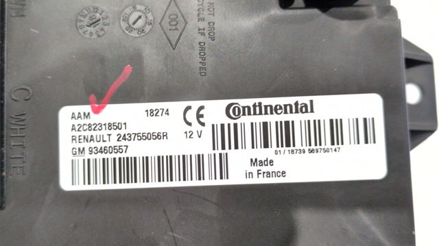 243755056R RENAULT Блок комфорта купить в Ирпень