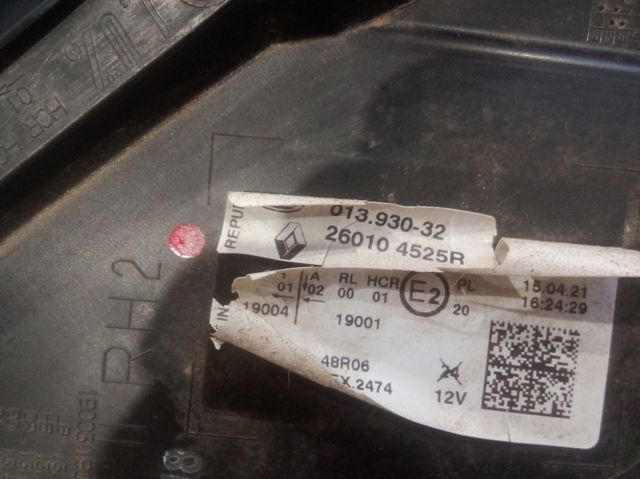 RENAULT 260104525R Фара правая в наличии Украина