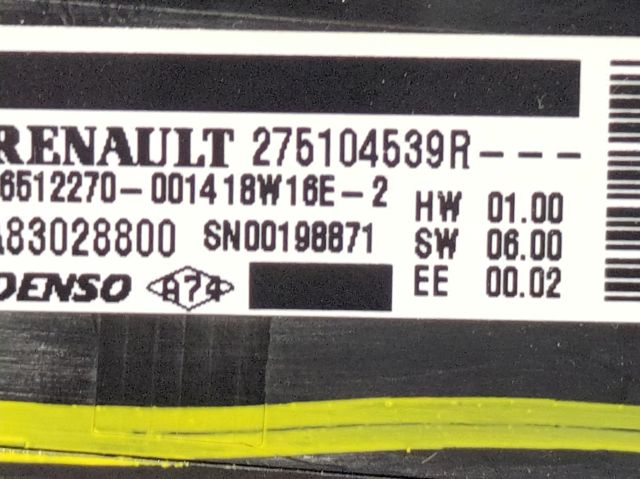 RENAULT 275104539R Блок управления режимами отопления/кондиционирования в наличии Сумы