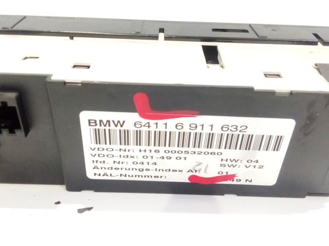 BMW 64116911632 Блок управления режимами отопления/кондиционирования в наличии Хмельницкий