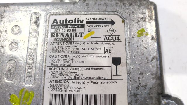 8200682382 Модуль-процессор управления подушкой безопасности (ЭБУ AIRBAG) купить Винница