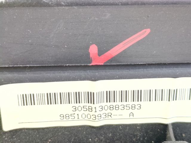 RENAULT 985100393R Подушка безопасности (AIRBAG) водительская в наличии Запорожье