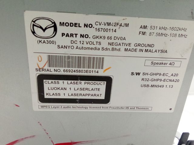 MAZDA CVVM42F4JM в наличии Запорожье