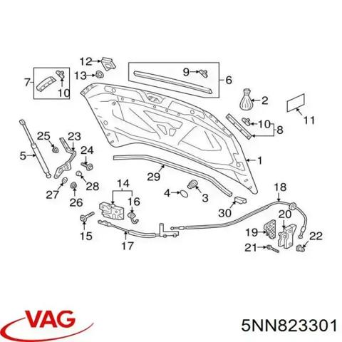 Шарнир капота левый 5NN823301 VAG