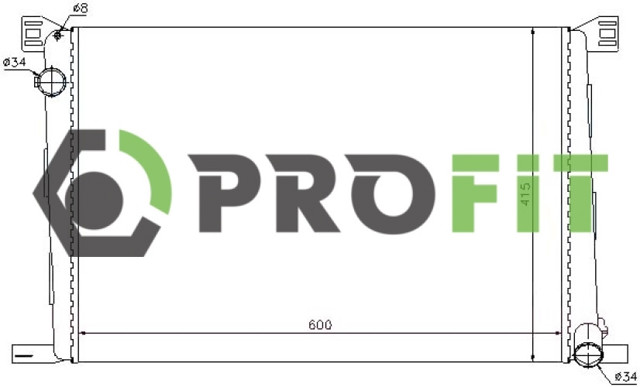 Радиатор охлаждения 17400074 PROFIT