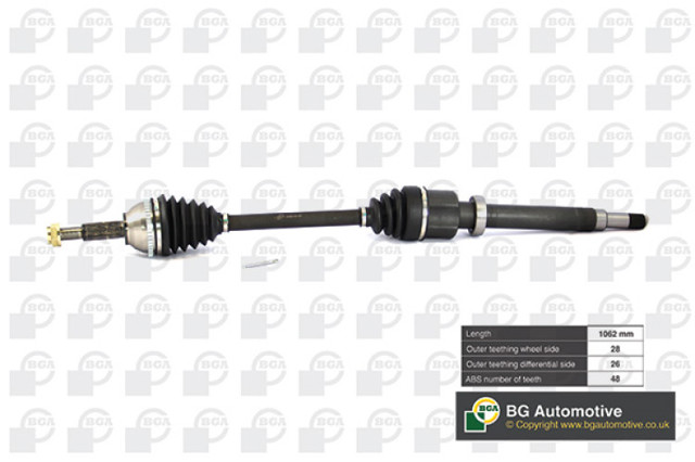 Полуось передняя, правая Ford Transit 5