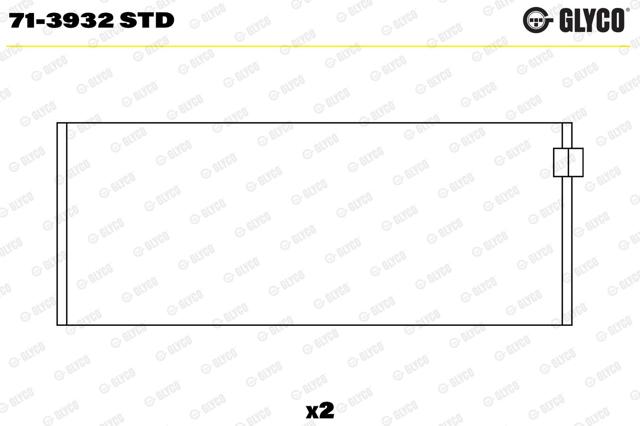 Комплект шатунных вкладышей GL713932STD GLYCO