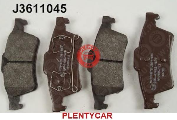 J3611045 NIPPARTS Колодки тормозные задние дисковые купить в Харьков