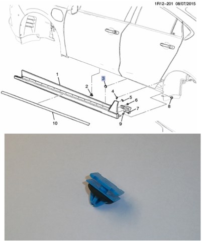GM 11571175 Пистон (клип) крепления молдинга двери в наличии Ужгород
