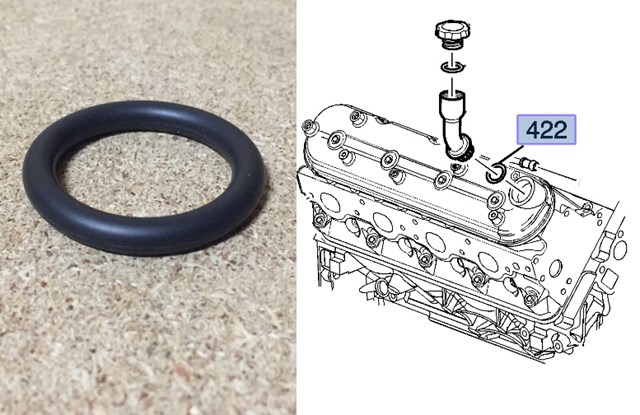 Inlet Manifold Gasket, Seal, Oil Filler Cap OEM 12593348 - View #5