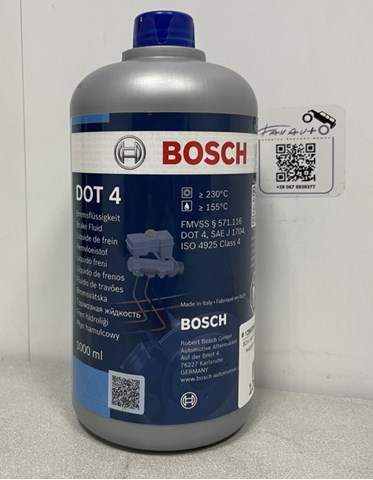 Тормозная жидкость Bosch BRAKE FLUID DOT 4 1 л 1987479107