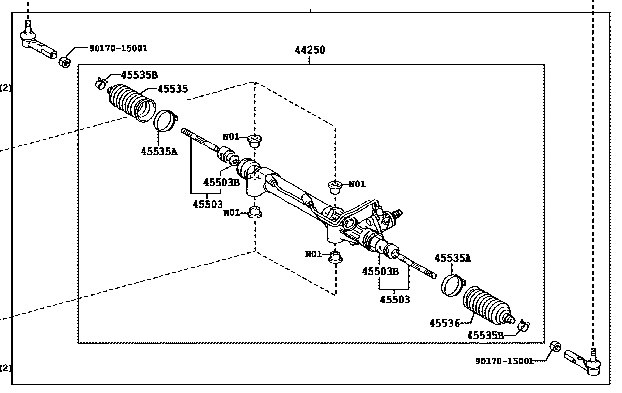 4425035080 TOYOTA Рулевая рейка купить в Чернигов