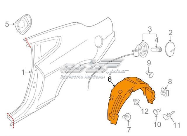 Подкрылок заднего крыла, правый FR3Z63278B50A FORD