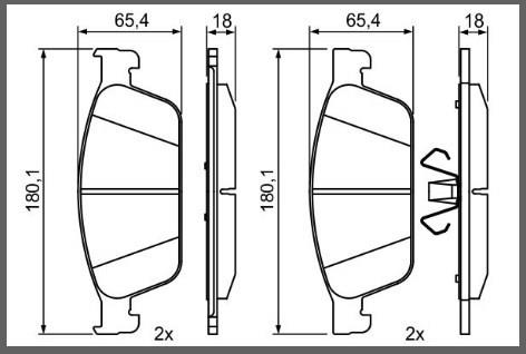 0986495388 BOSCH Передние тормозные колодки купить в Киев