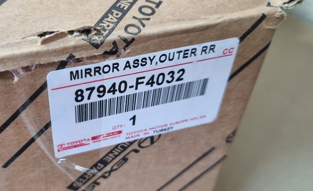 TOYOTA 87940F4032 Зеркало заднего вида левое в наличии Ужгород